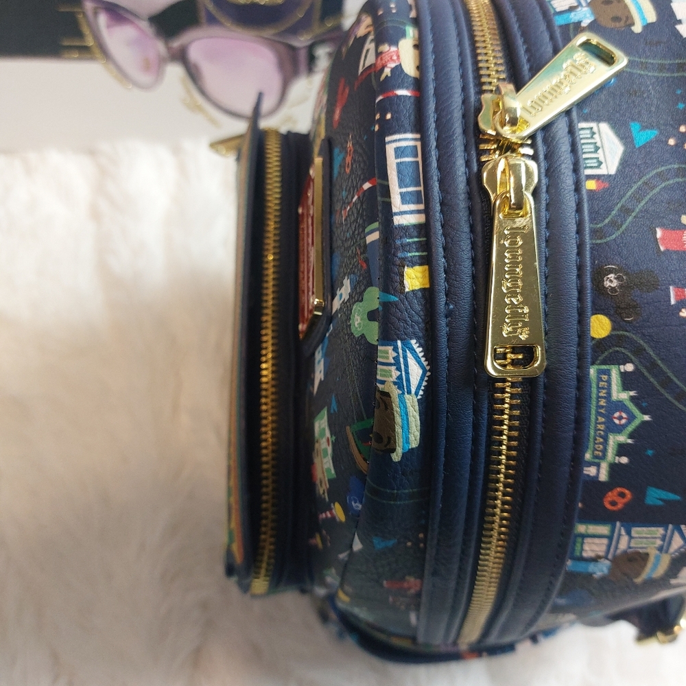 Loungefly Disney Parks Dapper Dan Main Street Blue Backpack - Picture 10 of 12